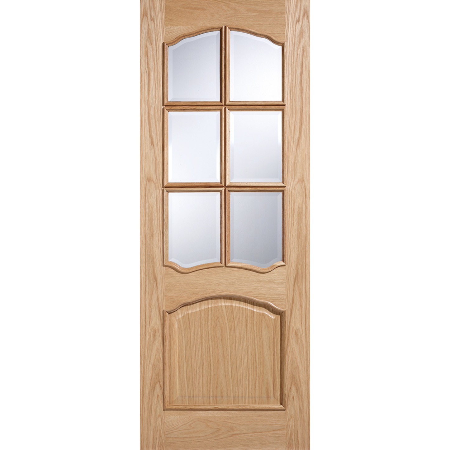 LPD Unfinished Oak Riviera Glazed 6L RM2S Internal Door