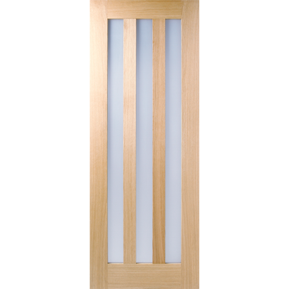 LPD Prefinished Oak Utah 3L Frosted Glazed Internal Door