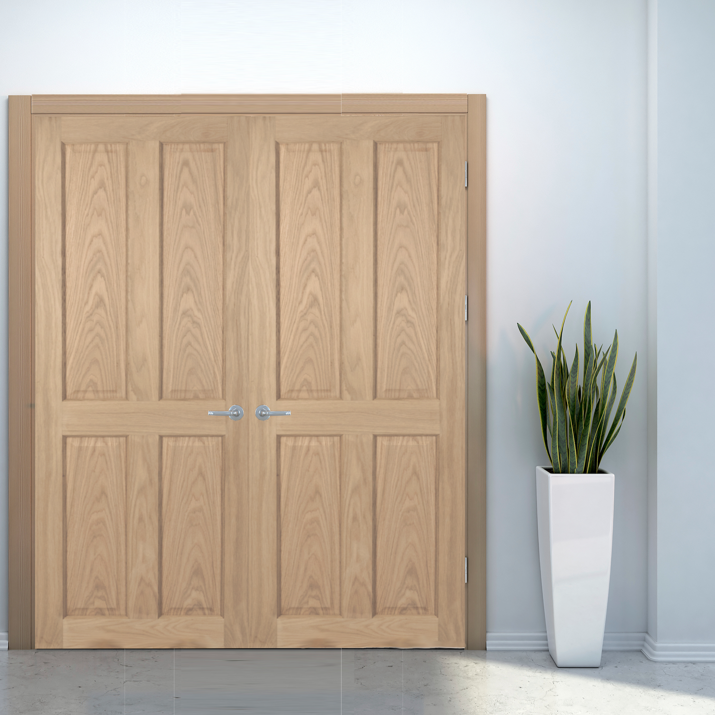 Oak 4 Panel RM0 Internal Door Pair