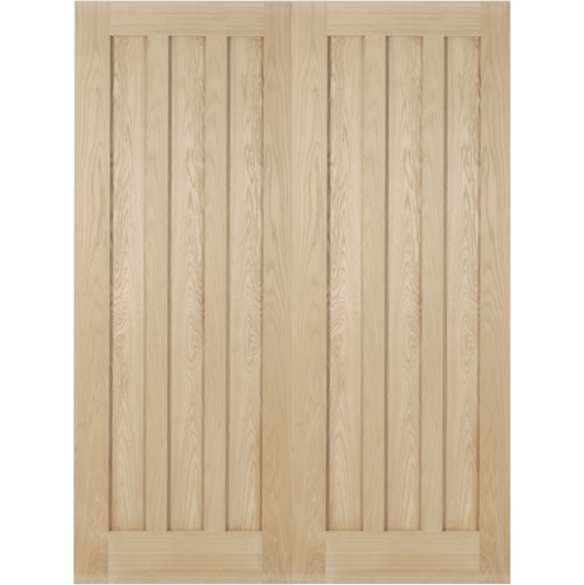 Oak Aston Panelled Internal Door Pair