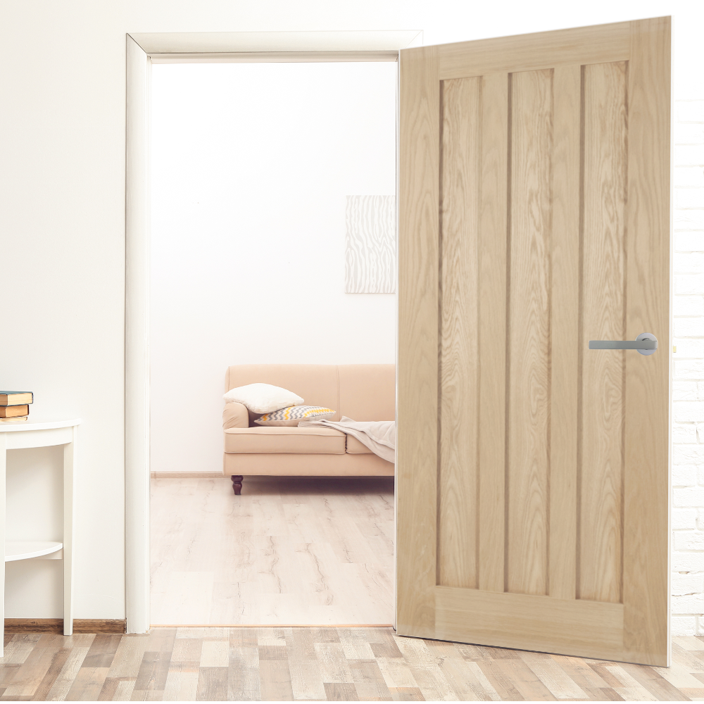 Oak Aston Panelled Sliding Door System