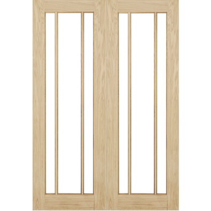 Oak Langdale Clear Glass Internal Door Pair