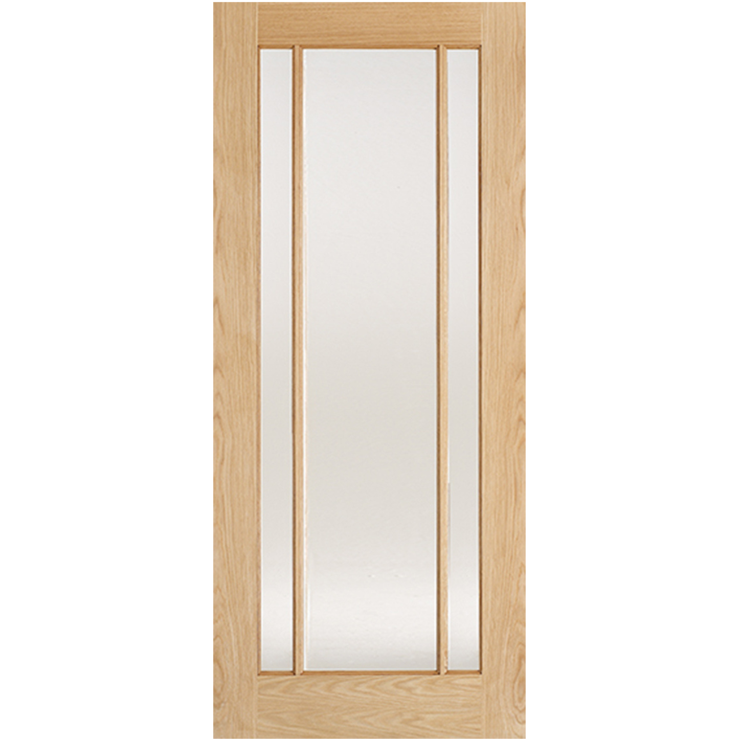 LPD Unfinished Oak Lincoln 3L Frosted Glazed Internal Door