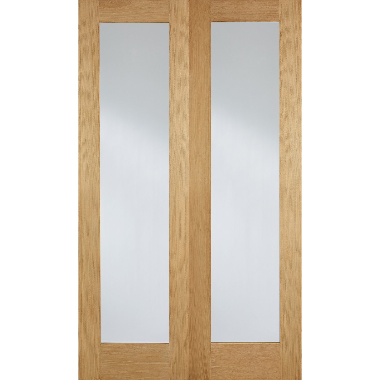 LPD Unfinished Oak Pattern 20 Glazed Internal Door Pair