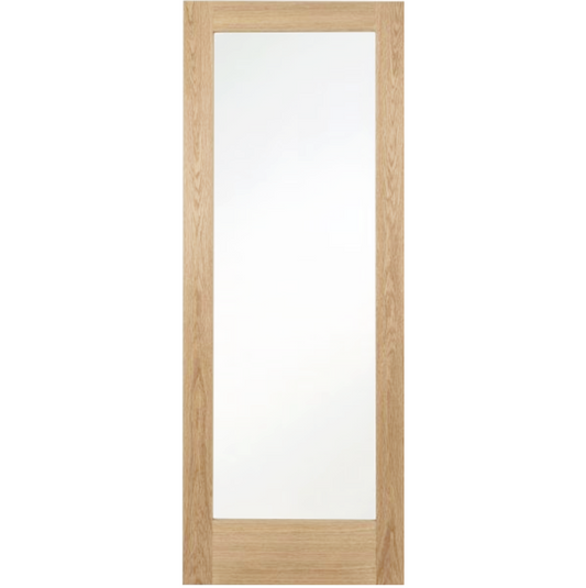 Oak Shaker 1 Light Frosted Glass Sliding Door System