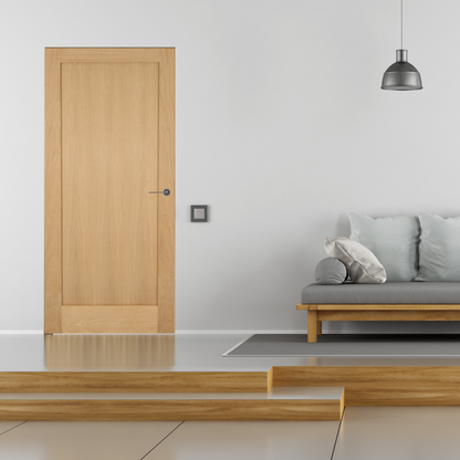 Oak Shaker 1 Panel Pocket Door System