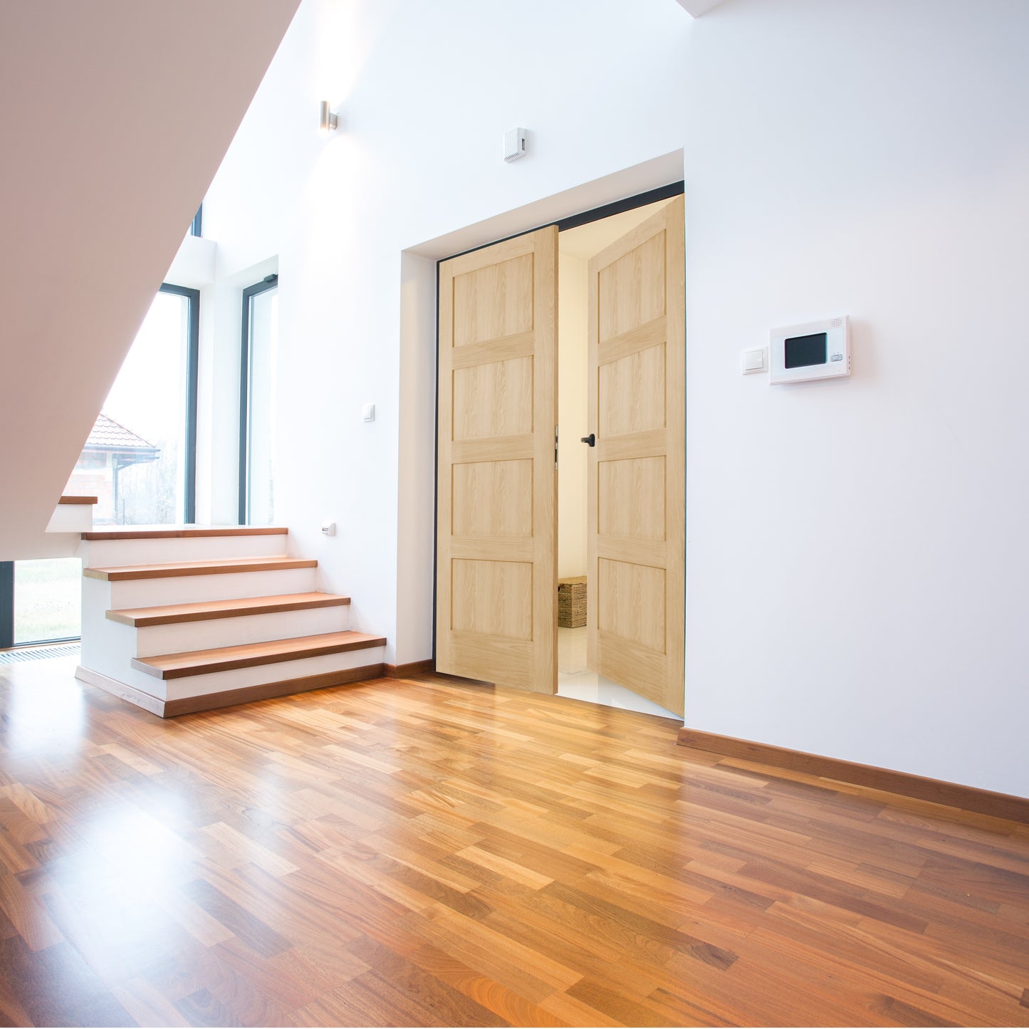 Oak Shaker 4 Panel Internal Door Pair