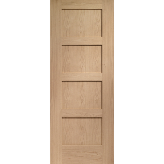 Internal Oak Shaker 4 Panel Fire Door