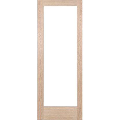 Oak Shaker 1 Light Clear Glass Pocket Door System