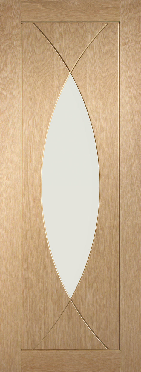 Internal Oak Pre-Finished Pesaro Door with Clear Glass