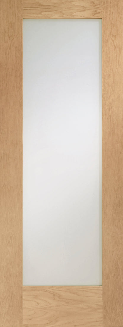 Internal Oak Pattern 10 Fire Door with Clear Glass