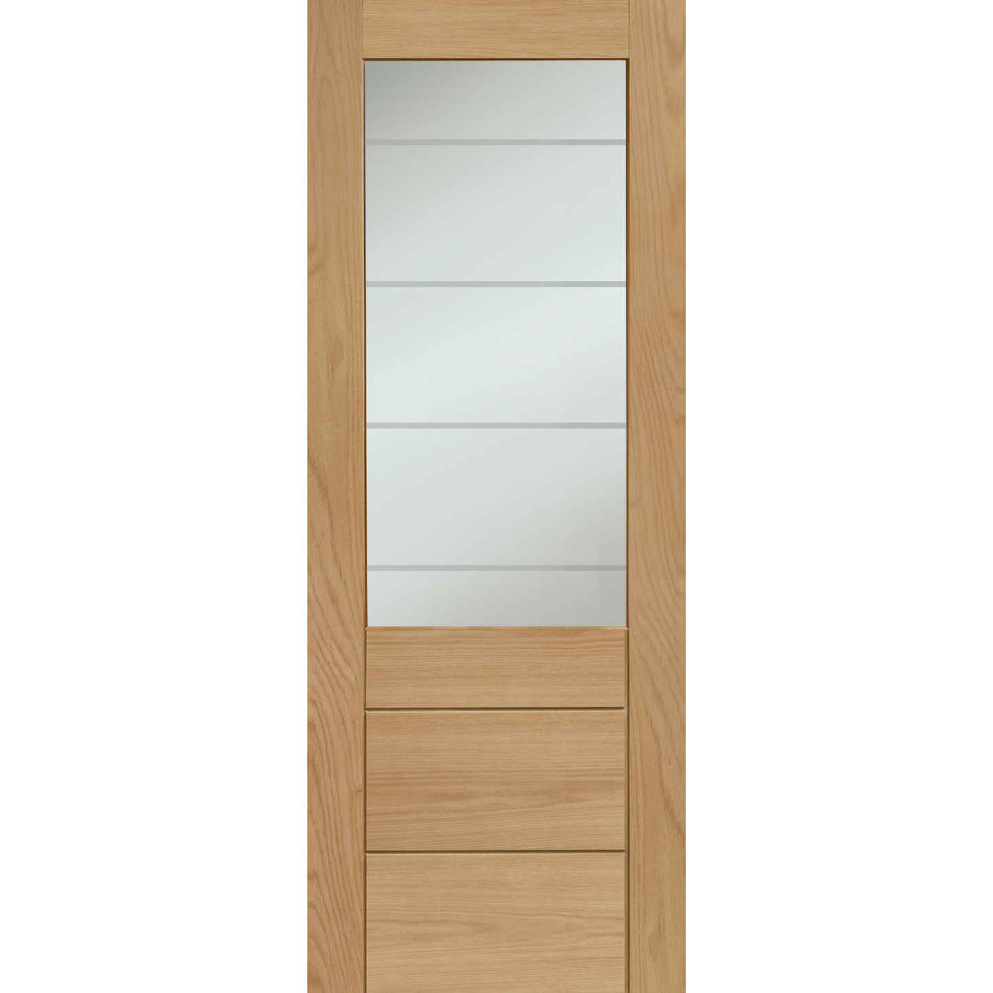 Palermo 2XG Internal Oak Fire Door with Clear Etched Glass