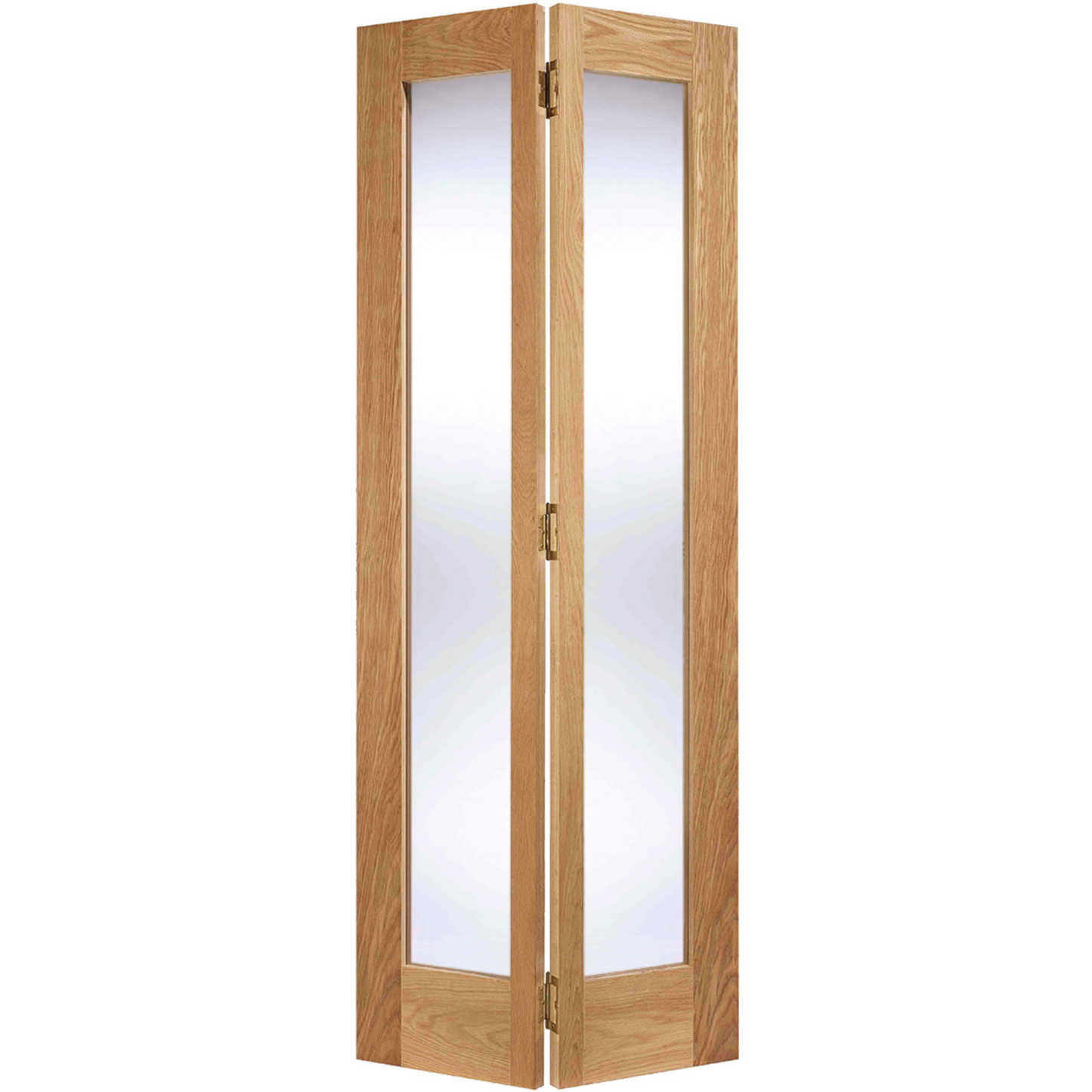 LPD Unfinished Oak Pattern 10 Glazed 2L Bi-fold Internal Door System