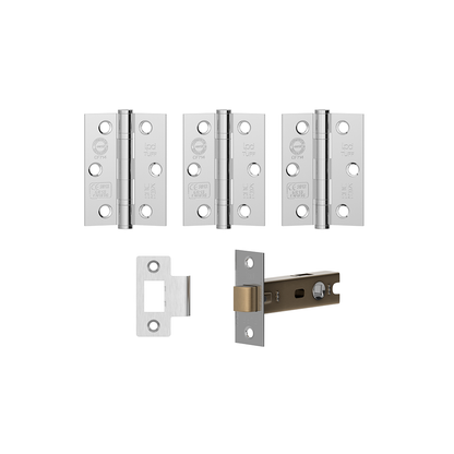 LPD Matt Black Internal Door Hinge and Latch Pack