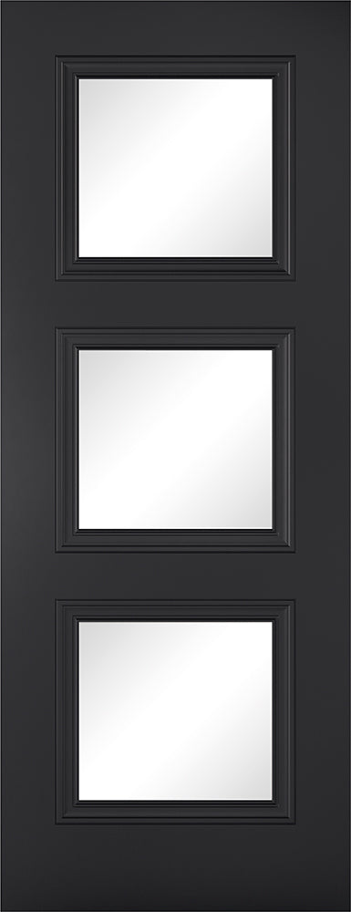 LPD Black Primed Antwerp 3L Clear Internal Door