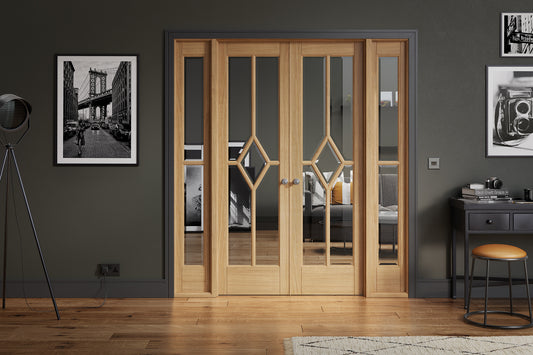 LPD Prefinished Oak Reims W6 Internal Room Divider