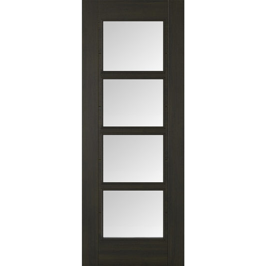 LPD Prefinished Smoked Oak Vancouver Glazed 4L Internal Door
