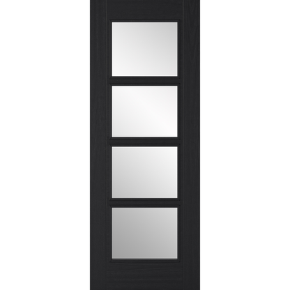 LPD Prefinished Charcoal Black Vancouver Glazed 4L Internal Door