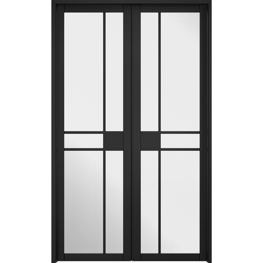LPD Black Primed Greenwich W4 Internal Door Pair