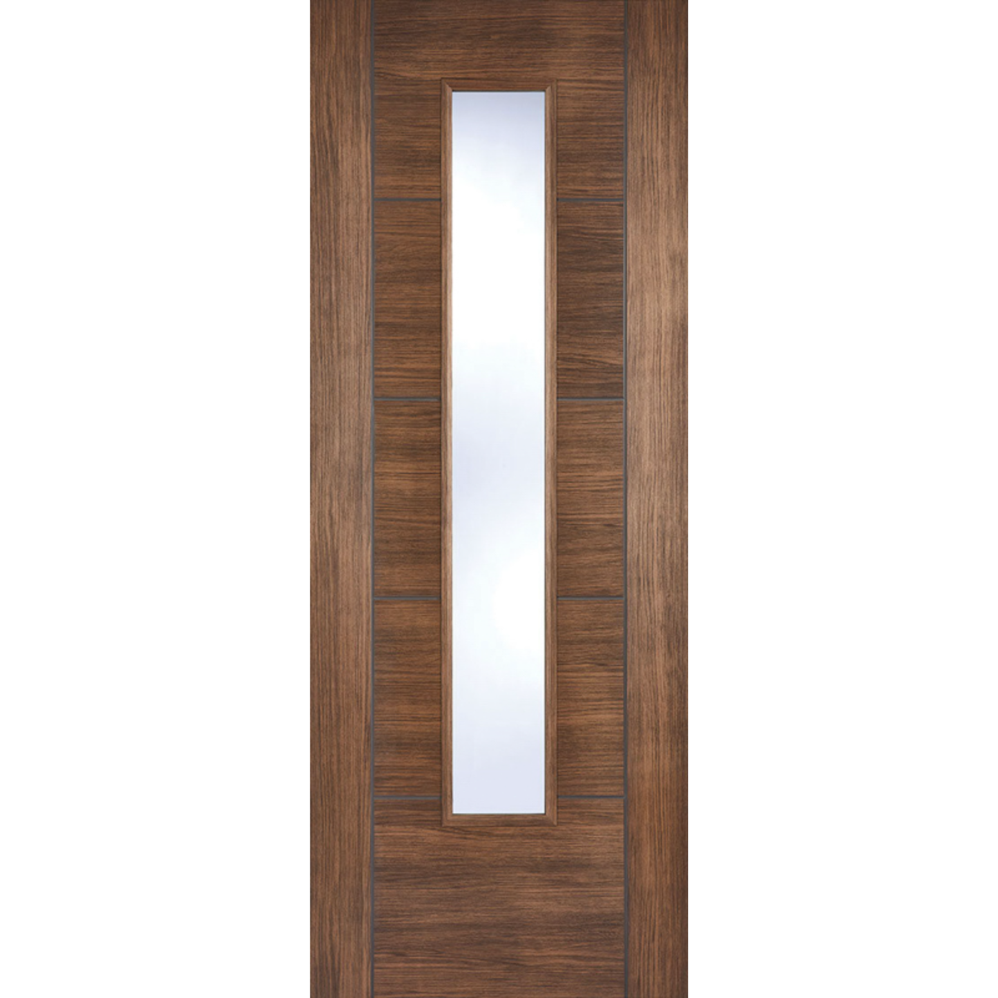 LPD Prefinished Walnut Laminate Vancouver 1L Glazed Internal Door