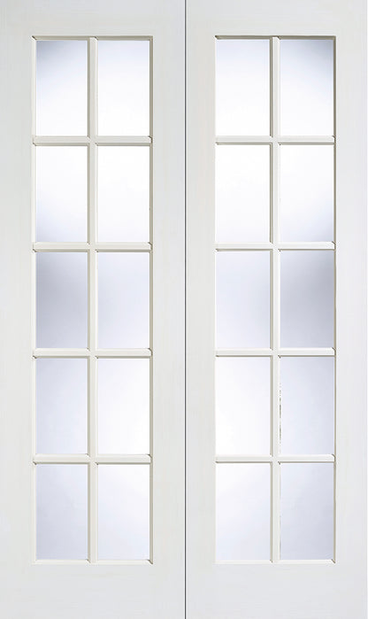 LPD White Primed GTPSA Glazed Internal Door Pair