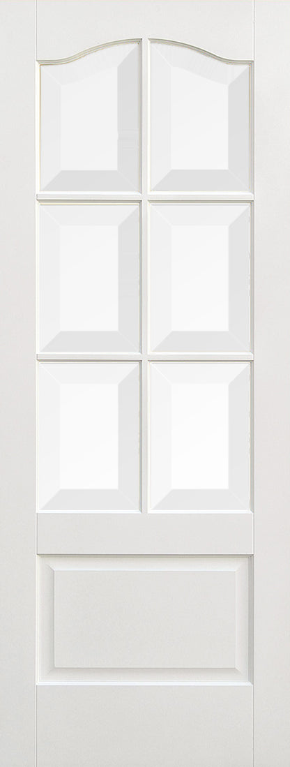 LPD White Primed Kent Glazed 6L Internal Door