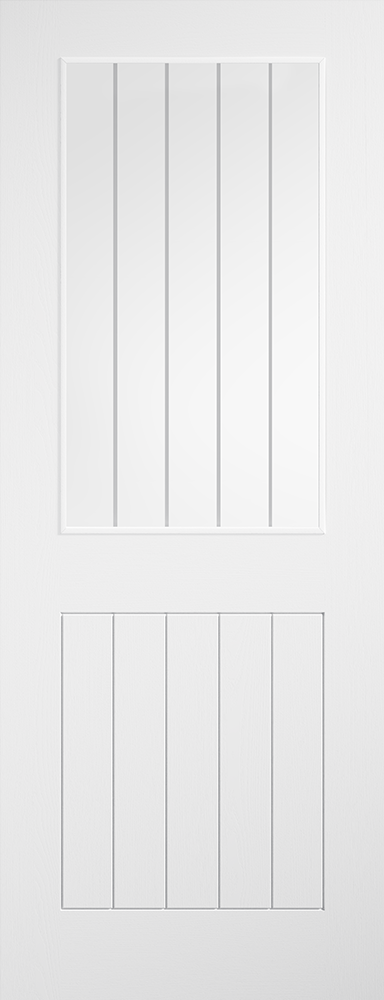 LPD Prefinished White Laminate Cottage Glazed Internal Door