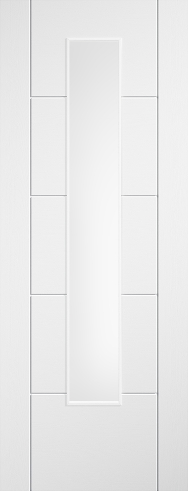 LPD White Laminate Ladder Glazed Internal Door