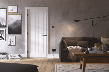 LPD White Moulded Textured Mexicano FD30 Internal Fire Door