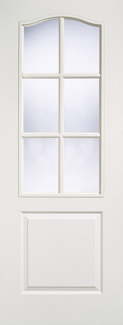 LPD White Moulded Classical 6L Glazed Internal Door
