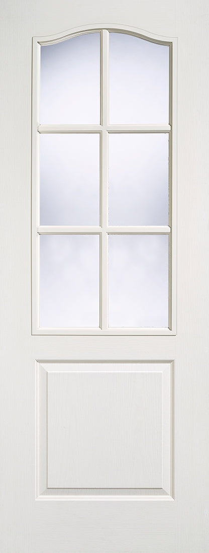 LPD White Moulded Classical 6L Glazed Internal Door