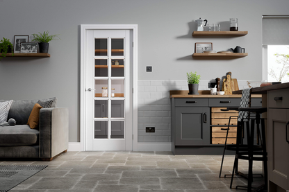 LPD White Moulded SA 10L Glazed Internal Door