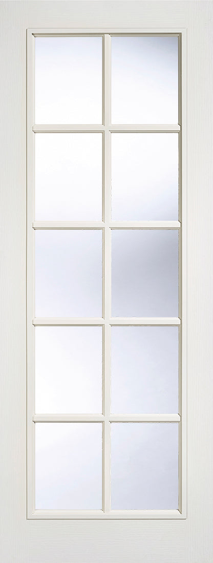 LPD White Moulded SA 10L Glazed Internal Door