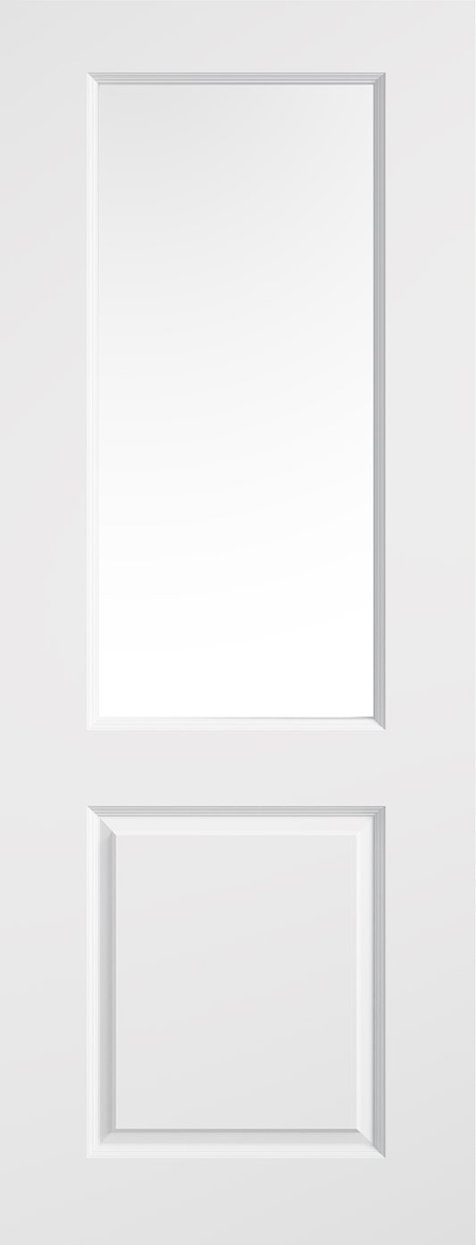 LPD White Moulded Smooth 2 Panel Glazed Internal Door