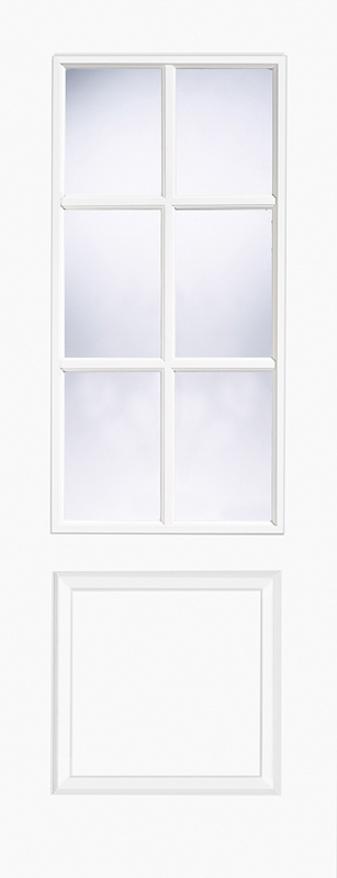 LPD White Moulded Smooth Berlin Glazed 6L Internal Door
