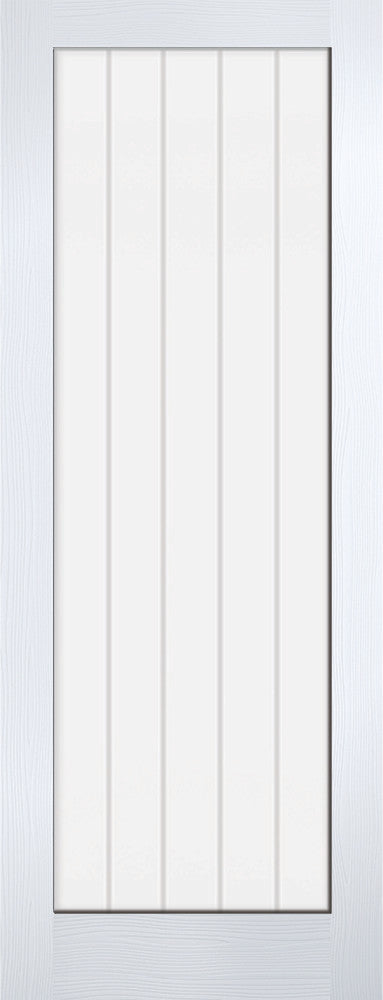 LPD White Moulded Textured Vertical Glazed 1L Internal Door