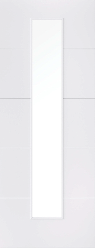 LPD White Primed Santandor Glazed 1L Internal Door