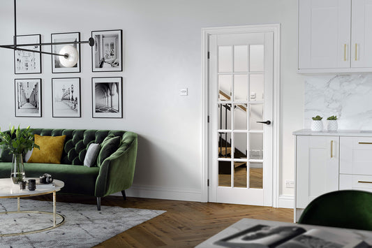 LPD White Primed SA Glazed 15L Internal Door
