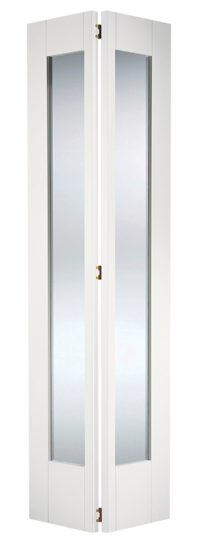 LPD White Primed Shaker Pattern 10 Glazed Bi-fold Internal Door