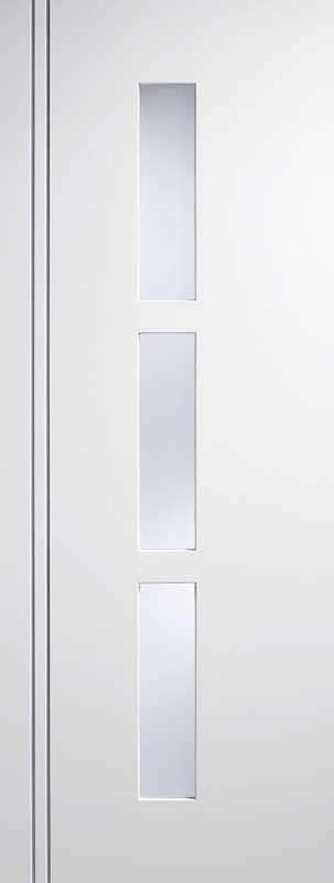 LPD White Primed Sierra Blanco Glazed 3L Internal Door