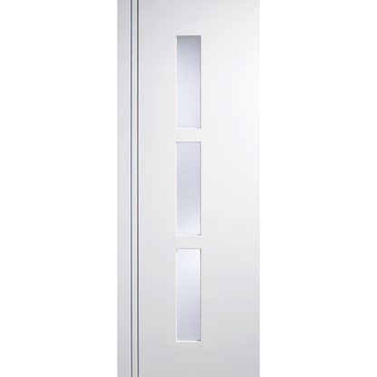 LPD White Primed Sierra Blanco Glazed 3L Internal Door