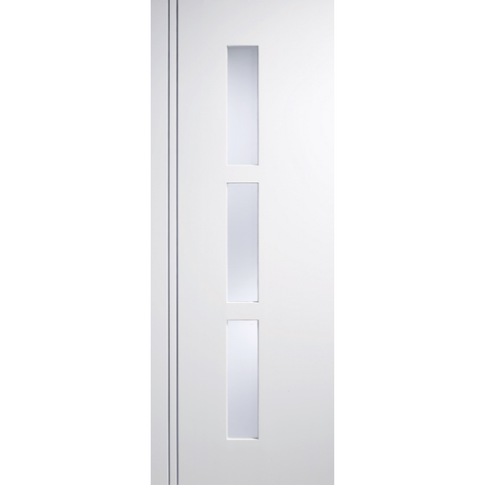 LPD White Primed Sierra Blanco Glazed 3L Internal Door