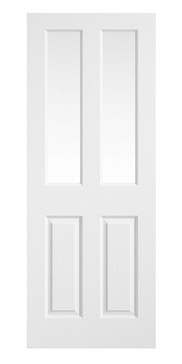 LPD White Textured Regency 2P2L Internal Door