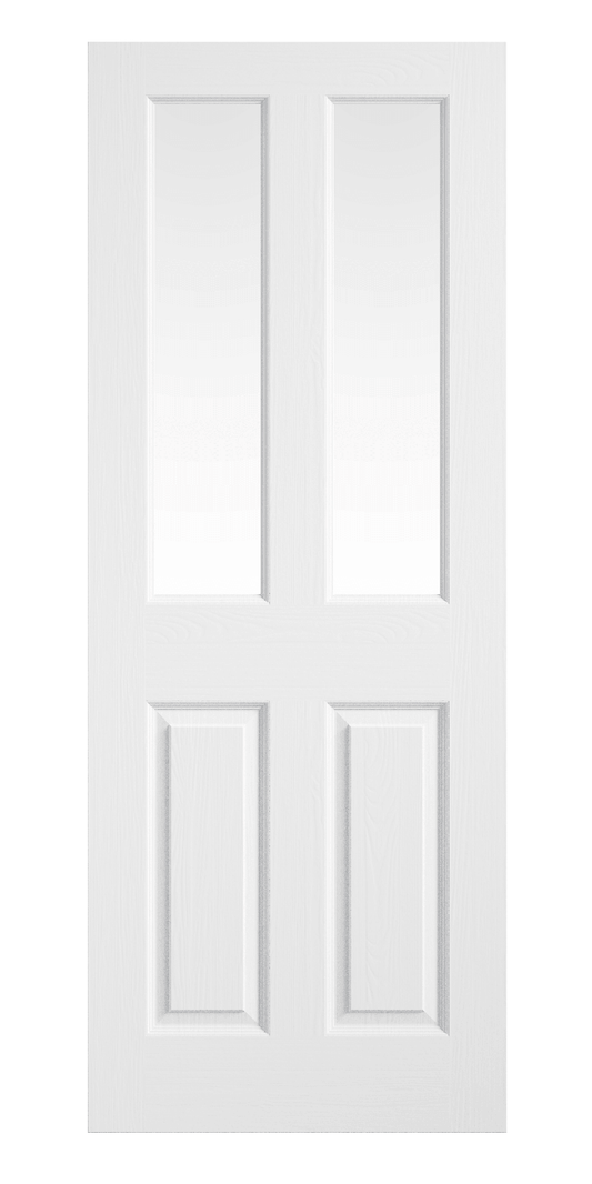LPD White Textured Regency 2P2L Internal Door