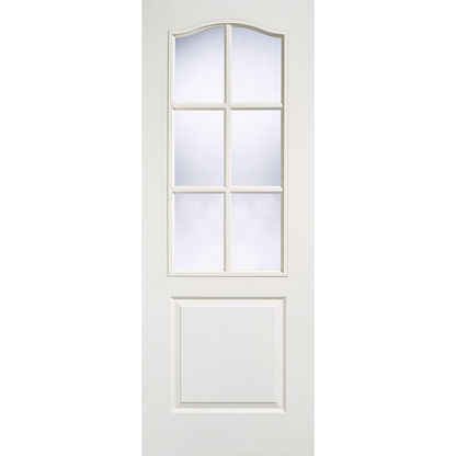 LPD White Moulded Classical 6L Glazed Internal Door