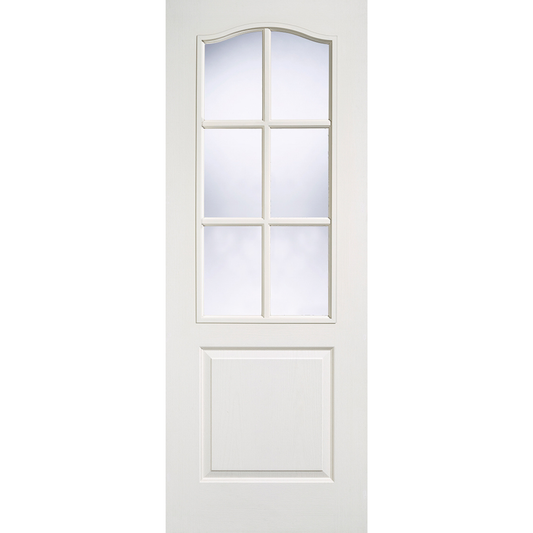 LPD White Moulded Classical 6L Glazed Internal Door