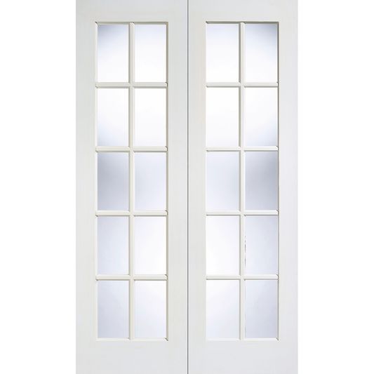LPD White Primed GTPSA Glazed Internal Door Pair