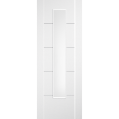 LPD White Laminate Ladder Glazed Internal Door