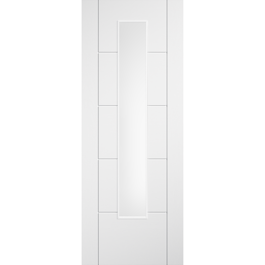 LPD White Laminate Ladder Glazed Internal Door