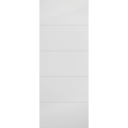 LPD White Primed Moulded Horizontal Four Line FD30 Internal Fire Door